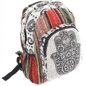 HANDWOVEN COTTON HEMP PALM MANDALA MINI BACKPACK NEW